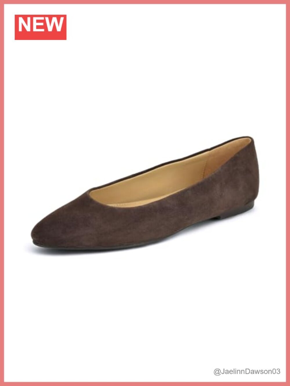 Suede Ballet Flats Almond Toe Slip-On Women's Shoes